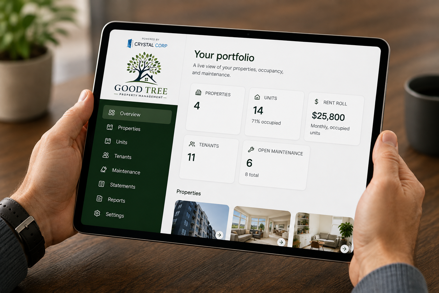 Live visibility into rent, maintenance, and expenses.